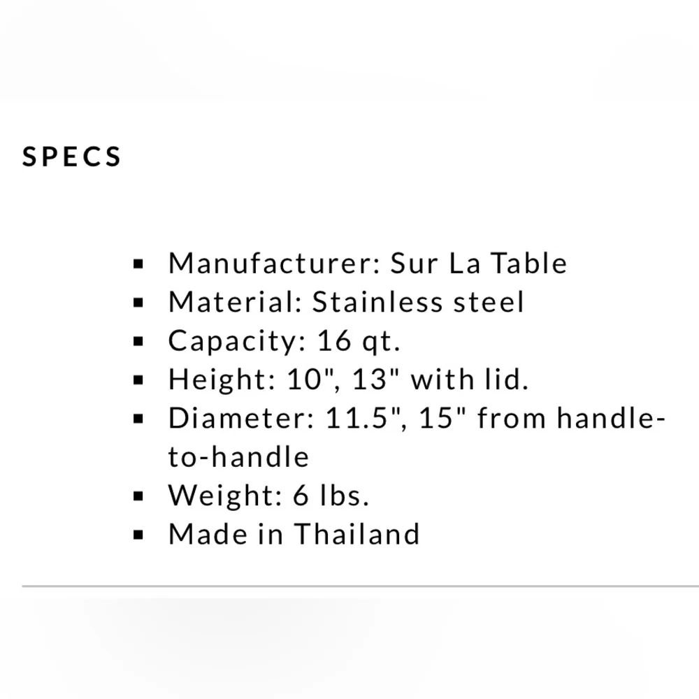 Sur La Table Signature Stainless Steel Stockpot 16 Qt.
